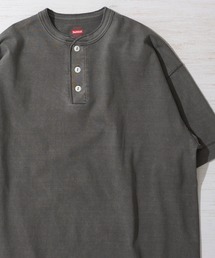 【Healthknit】Henleyneck S/S Tee Sulfur dye / 硫化染め ヘンリーネック Tシャツ