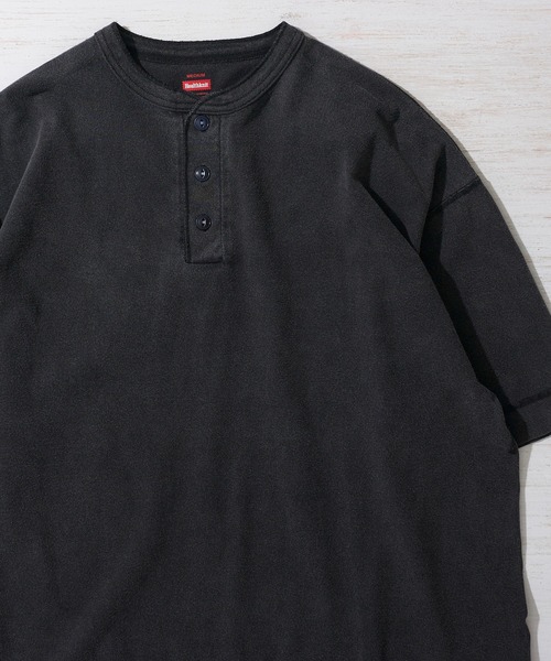Healthknit】Henleyneck S/S Tee Sulfur dye / 硫化染め ヘンリー