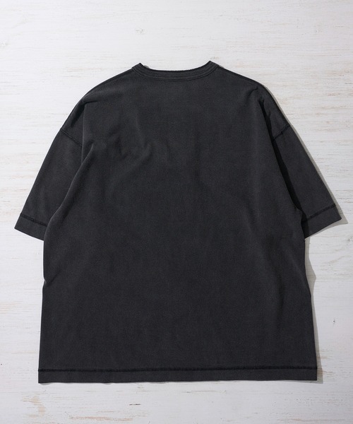 Healthknit(ヘルスニット)の「【Healthknit】Henleyneck S/S Tee Sulfur dye / 硫化染め ヘンリーネック Tシャツ(Tシャツ/カットソー・メンズ・ブラック/ライトグレー・MEDIUM/LARGE/X-LARGE)」の4枚目の写真