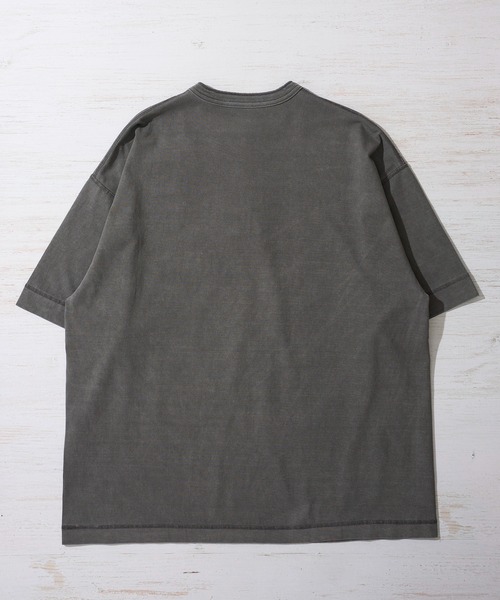 Healthknit(ヘルスニット)の「【Healthknit】Henleyneck S/S Tee Sulfur dye / 硫化染め ヘンリーネック Tシャツ(Tシャツ/カットソー・メンズ・ブラック/ライトグレー・MEDIUM/LARGE/X-LARGE)」の6枚目の写真