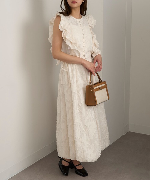 MAGASIN DE MODE Chou Chou(マガジンデモードシュシュ)の「【MAGASIN DE MODE Chou Chou】フリンジジャガードバルーンスカート XNN※(スカート・レディース・アイボリー/ブラック・FREE)」の9枚目の写真