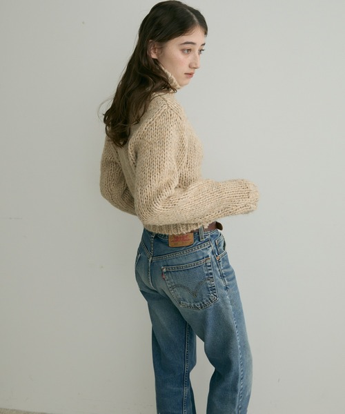 Crisp(クリスプ)の「【ZOZO限定】タートルネックボリュームニット(ニット/セーター・レディース・ベージュ/ブルー/グレー・FREE)」の13枚目の写真
