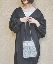 LAKOLE | スパンコールコンビ巾着バッグ / 290108(ショルダーバッグ)