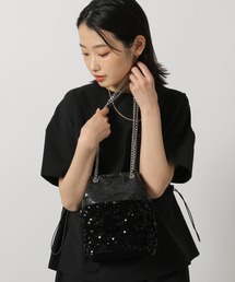 LAKOLE | スパンコールコンビ巾着バッグ / 290108(ショルダーバッグ)