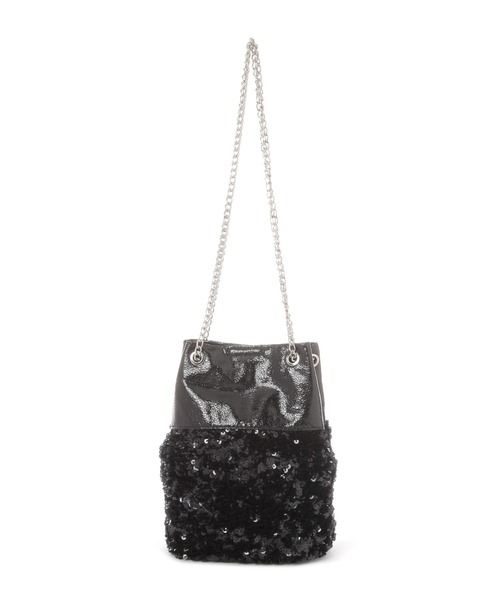LAKOLE（ラコレ）の「スパンコールコンビ巾着バッグ / 290108（ショルダーバッグ・レディース・その他1/ブラック・FREE）」の4枚目の写真