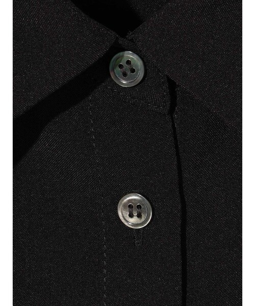 MIDIUMISOLID（ミディウミソリッド）の「MIDIUMISOLID for Ladies ベーシックロングシャツ（シャツ/ブラウス・レディース・ライトベージュ/ブラック・FREE）」の4枚目の写真