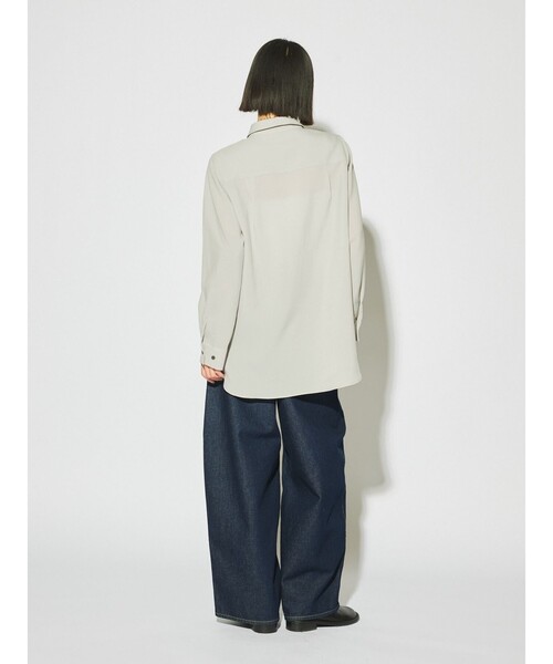 MIDIUMISOLID（ミディウミソリッド）の「MIDIUMISOLID for Ladies ベーシックロングシャツ（シャツ/ブラウス・レディース・ライトベージュ/ブラック・FREE）」の13枚目の写真