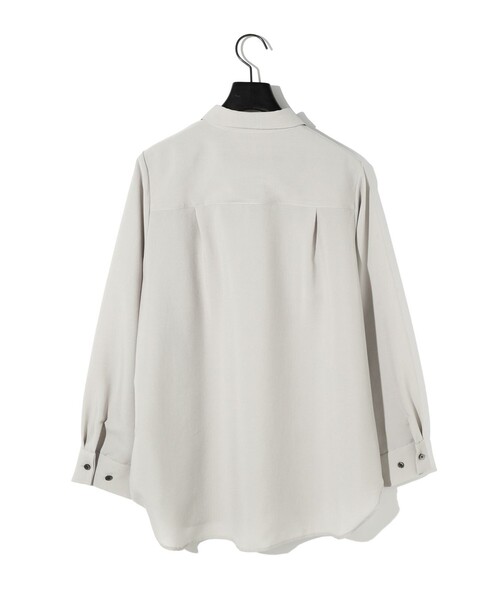 MIDIUMISOLID（ミディウミソリッド）の「MIDIUMISOLID for Ladies ベーシックロングシャツ（シャツ/ブラウス・レディース・ライトベージュ/ブラック・FREE）」の17枚目の写真
