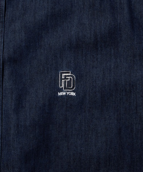 FIRST DOWN（ファーストダウン）の「7.4オンス デニム シャツ（シャツ/ブラウス・メンズ・ライトインディゴブルー/ブラック/インディゴブルー・XL/M/L）」の21枚目の写真