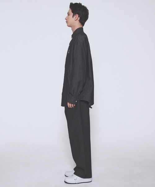 FIRST DOWN（ファーストダウン）の「7.4オンス デニム シャツ（シャツ/ブラウス・メンズ・ライトインディゴブルー/ブラック/インディゴブルー・XL/M/L）」の16枚目の写真