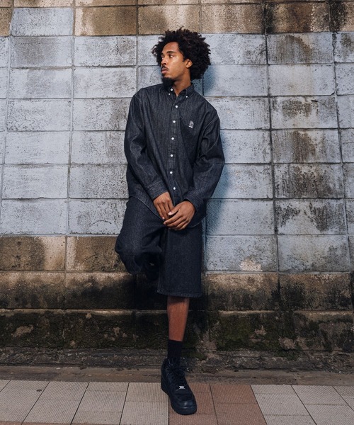 FIRST DOWN（ファーストダウン）の「7.4オンス デニム シャツ（シャツ/ブラウス・メンズ・ライトインディゴブルー/ブラック/インディゴブルー・XL/M/L）」の12枚目の写真