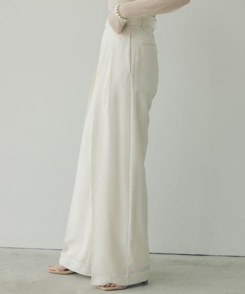 anuans(アニュアンス)の「ツータックワイドパンツ(その他パンツ・レディース・ミント/ピンク/グレー/ブラック/ストライプ/ホワイト系その他・SMALL/X-SMALL/MEDIUM)」の18枚目の写真