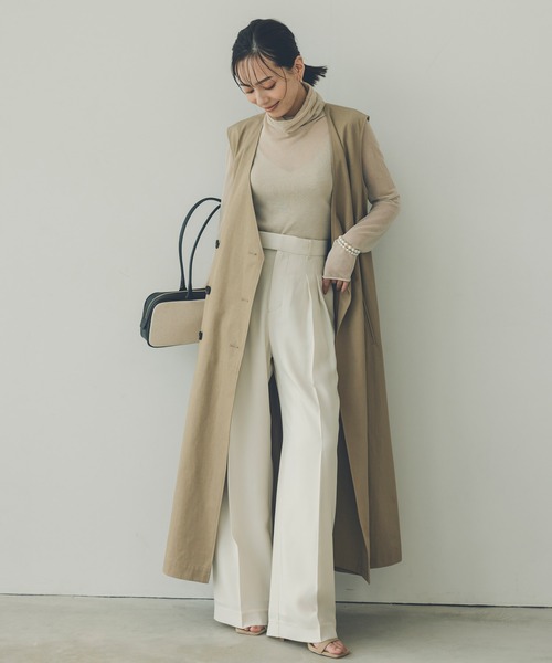 anuans(アニュアンス)の「ツータックワイドパンツ(その他パンツ・レディース・ミント/ピンク/グレー/ブラック/ストライプ/ホワイト系その他・SMALL/X-SMALL/MEDIUM)」の13枚目の写真