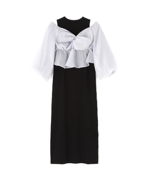 NATURAL BEAUTY BASIC（ナチュラルビューティーベーシック）の「◇シアーブラウス＆ニットワンピース（ワンピース・レディース・ブラウン系その他/ブラック系その他・MEDIUM/P/S）」の10枚目の写真