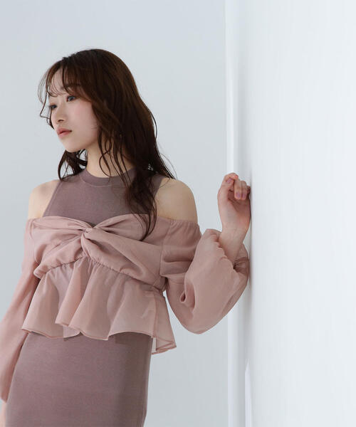 【NBB】ワンピース シアーブラウス＆ニットワンピース シアーブラウス＆ニットワンピース | NATURAL BEAUTY BASIC
