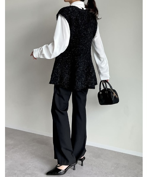 Re:EDIT（リエディ）の「[2025SS COLLECTION]リボンヤーンVネック