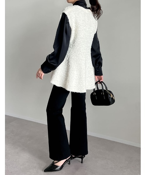 Re:EDIT（リエディ）の「[2025SS COLLECTION]リボンヤーンVネック