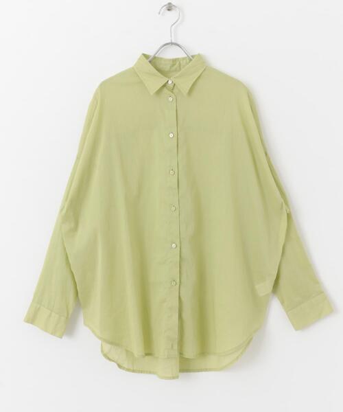 ITEMS URBANRESEARCH（アイテムズ アーバンリサーチ）の「リネンコットンビッグシャツ（シャツ/ブラウス・レディース・オフホワイト/グレー系その他/ネイビー/グリーン系その他・FREE）」の11枚目の写真