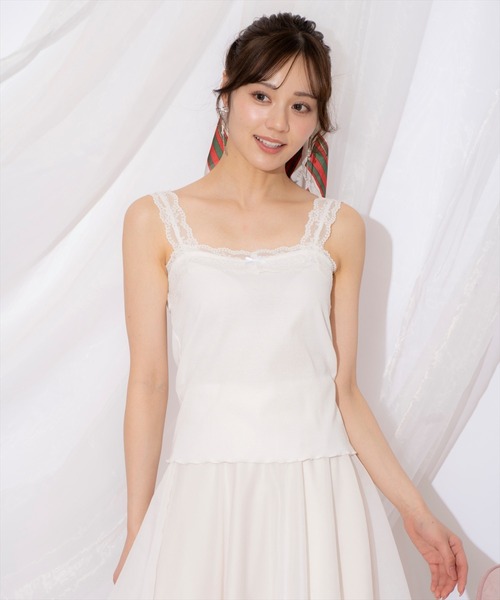 WILLSELECTION（ウィルセレクション）の「レーステレコキャミソール（キャミソール・レディース・ブラック/オフホワイト・FREE）」の20枚目の写真