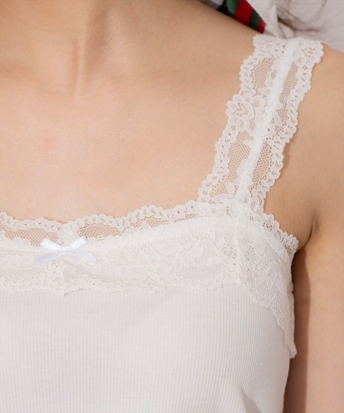 WILLSELECTION（ウィルセレクション）の「レーステレコキャミソール（キャミソール・レディース・ブラック/オフホワイト・FREE）」の12枚目の写真