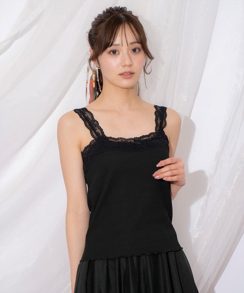 WILLSELECTION（ウィルセレクション）の「レーステレコキャミソール（キャミソール・レディース・ブラック/オフホワイト・FREE）」の16枚目の写真