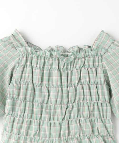 green label relaxing(グリーンレーベルリラクシング)の「チェック シャーリング プルオーバー / キッズ 100cm-130cm(シャツ/ブラウス・キッズ・ライトブルー/ライム・100cm/120cm/110cm/130cm)」の5枚目の写真
