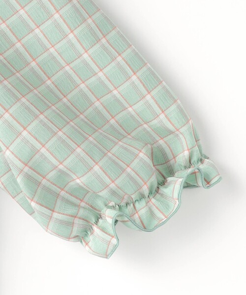 green label relaxing(グリーンレーベルリラクシング)の「チェック シャーリング プルオーバー / キッズ 100cm-130cm(シャツ/ブラウス・キッズ・ライトブルー/ライム・100cm/120cm/110cm/130cm)」の6枚目の写真