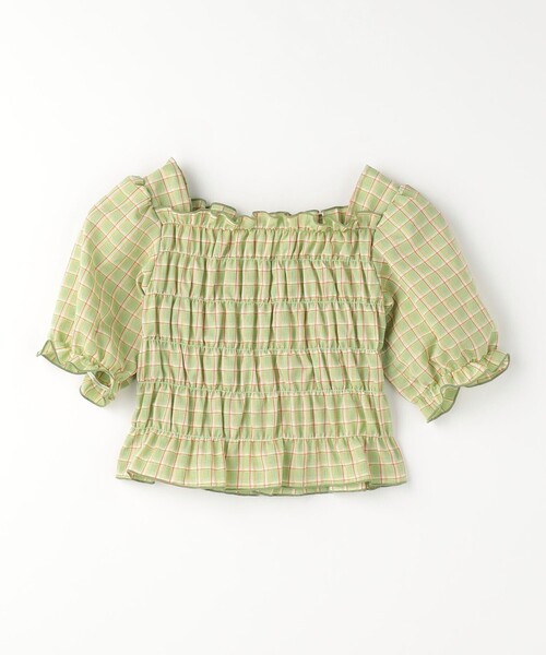 green label relaxing(グリーンレーベルリラクシング)の「チェック シャーリング プルオーバー / キッズ 100cm-130cm(シャツ/ブラウス・キッズ・ライトブルー/ライム・100cm/120cm/110cm/130cm)」の8枚目の写真