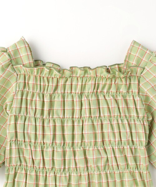 green label relaxing(グリーンレーベルリラクシング)の「チェック シャーリング プルオーバー / キッズ 100cm-130cm(シャツ/ブラウス・キッズ・ライトブルー/ライム・100cm/120cm/110cm/130cm)」の10枚目の写真