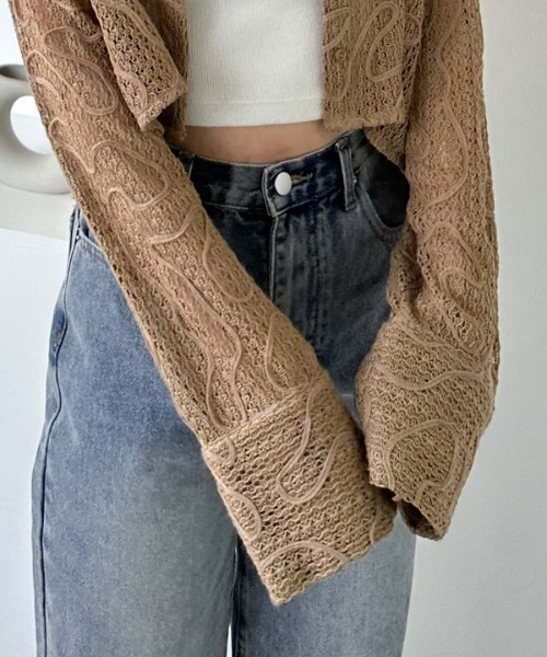 archives（アルシーヴ）の「クロップドコード刺繍シャツ（シャツ/ブラウス・レディース・アイボリー/ブラック/ベージュ・MEDIUM）」の16枚目の写真