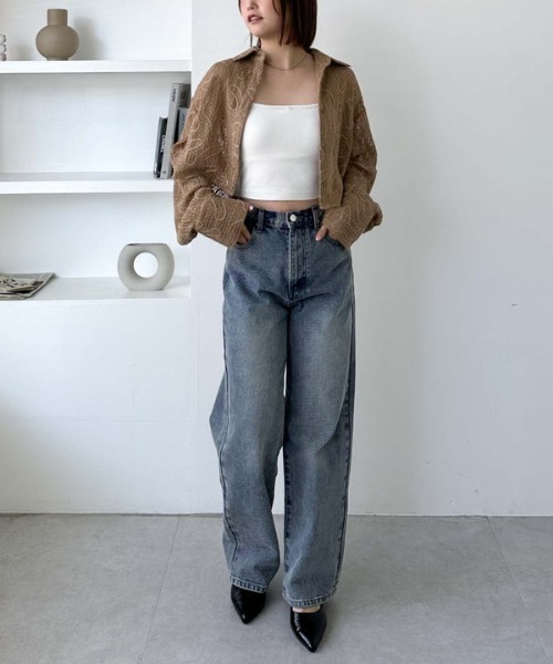 archives（アルシーヴ）の「クロップドコード刺繍シャツ（シャツ/ブラウス・レディース・アイボリー/ブラック/ベージュ・MEDIUM）」の17枚目の写真