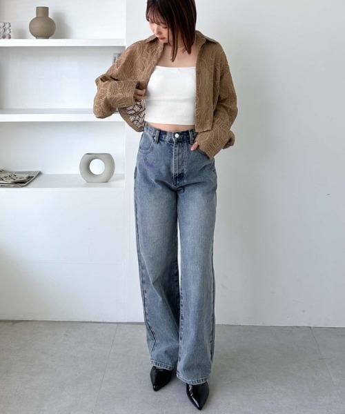 archives（アルシーヴ）の「クロップドコード刺繍シャツ（シャツ/ブラウス・レディース・アイボリー/ブラック/ベージュ・MEDIUM）」の18枚目の写真