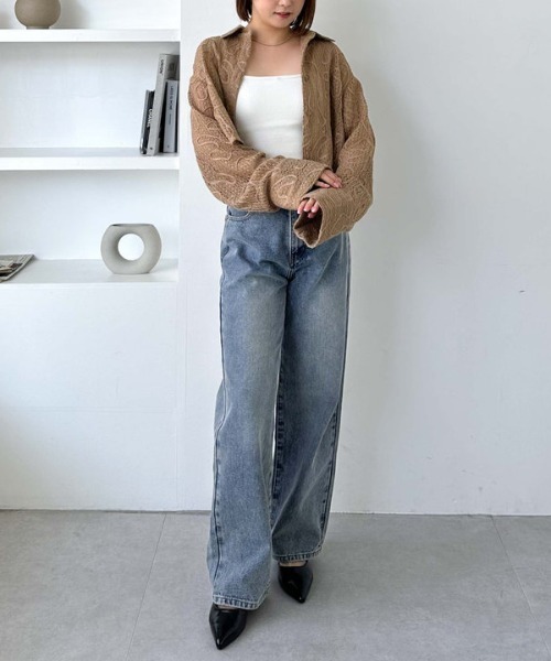 archives（アルシーヴ）の「クロップドコード刺繍シャツ（シャツ/ブラウス・レディース・アイボリー/ブラック/ベージュ・MEDIUM）」の19枚目の写真