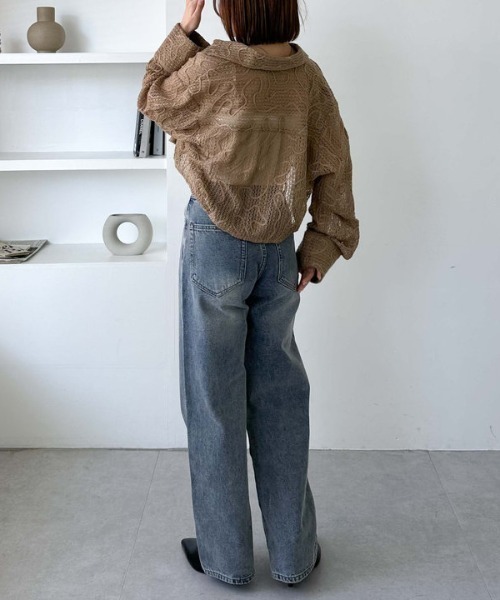 archives（アルシーヴ）の「クロップドコード刺繍シャツ（シャツ/ブラウス・レディース・アイボリー/ブラック/ベージュ・MEDIUM）」の20枚目の写真