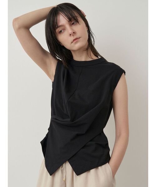 ELENDEEK(エレンディーク)の「ウエストドレープカットソー(Tシャツ/カットソー・レディース・オフホワイト/ブラック/ブラウン・FREE)」の21枚目の写真