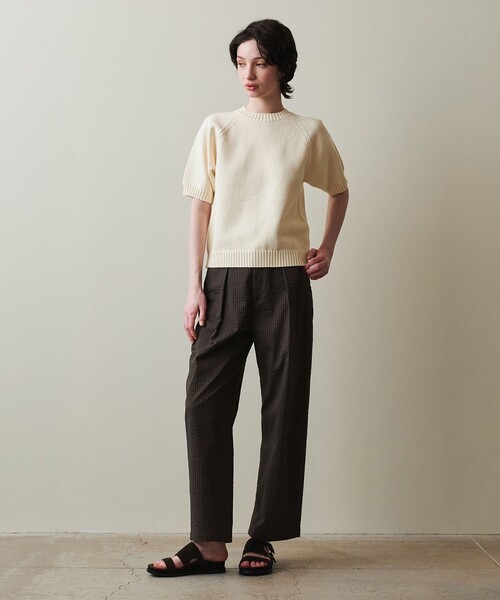 セール】＜Steven Alan＞テープヤーン ハーフスリーブ ニット