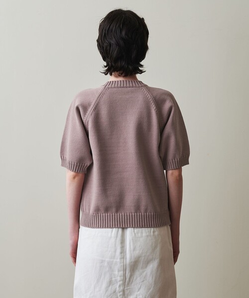 Steven Alan（スティーブンアラン）の「＜Steven Alan＞テープヤーン ハーフスリーブ ニット（ニット/セーター・レディース・ネイビー/モカ/オフホワイト・FREE）」の8枚目の写真