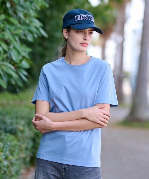 DRESSTERIOR(ドレステリア)の「【接触冷感/抗菌防臭/消臭】アイスクリアコットンTシャツ(Tシャツ/カットソー・レディース・サンドベージュ/ブラック/レッド系1/ライトブルー/ホワイト・34/36/38)」の7枚目の写真
