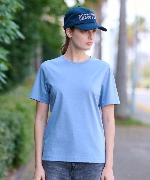 DRESSTERIOR(ドレステリア)の「【接触冷感/抗菌防臭/消臭】アイスクリアコットンTシャツ(Tシャツ/カットソー・レディース・サンドベージュ/ブラック/レッド系1/ライトブルー/ホワイト・34/36/38)」の8枚目の写真