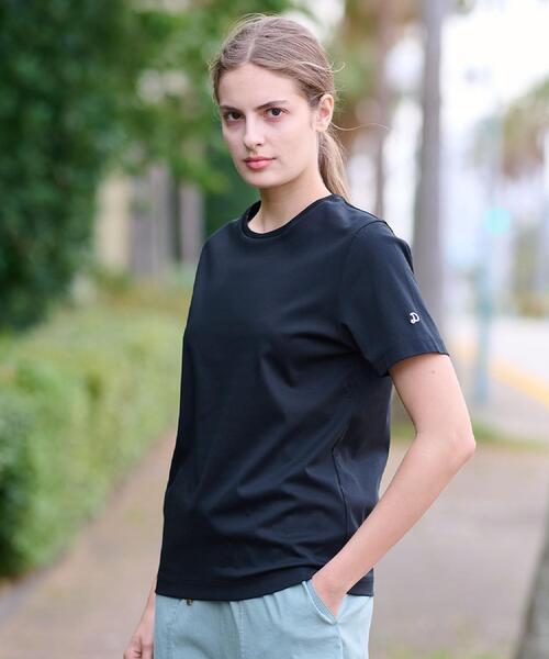 DRESSTERIOR(ドレステリア)の「【接触冷感/抗菌防臭/消臭】アイスクリアコットンTシャツ(Tシャツ/カットソー・レディース・サンドベージュ/ブラック/レッド系1/ライトブルー/ホワイト・34/36/38)」の13枚目の写真