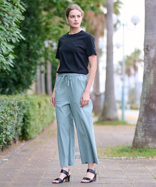 DRESSTERIOR(ドレステリア)の「【接触冷感/抗菌防臭/消臭】アイスクリアコットンTシャツ(Tシャツ/カットソー・レディース・サンドベージュ/ブラック/レッド系1/ライトブルー/ホワイト・34/36/38)」の15枚目の写真