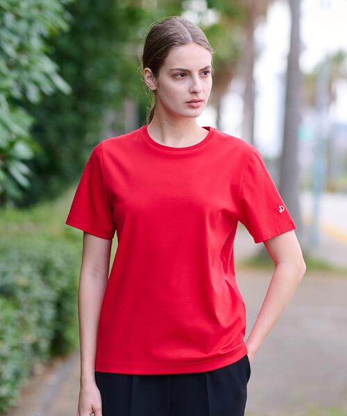 DRESSTERIOR(ドレステリア)の「【接触冷感/抗菌防臭/消臭】アイスクリアコットンTシャツ(Tシャツ/カットソー・レディース・サンドベージュ/ブラック/レッド系1/ライトブルー/ホワイト・34/36/38)」の20枚目の写真