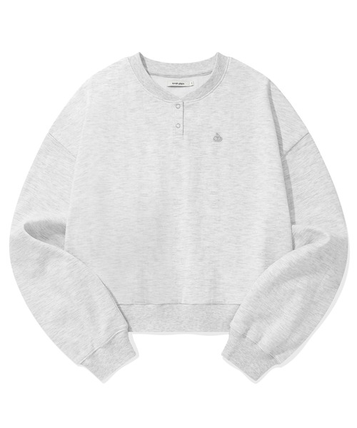 KIRSH(キルシー)の「KIRSH PLAIN BUTTON POINT SWEATSHIRT キルシー プレイン ボタン ポイント スウェット(スウェット・レディース・グレー/ダークネイビー・ONE SIZE)」の15枚目の写真