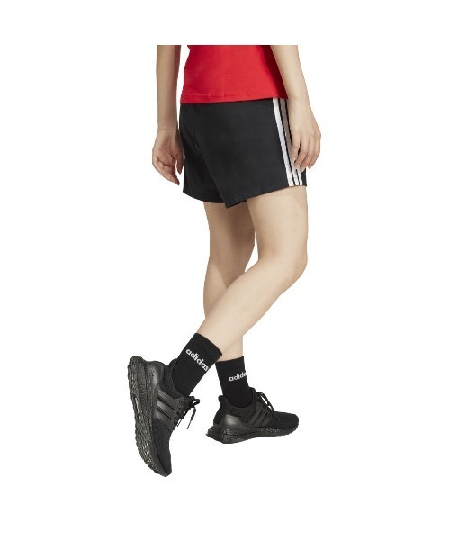 adidas(アディダス)の「アディダス adidas エッセンシャルズ スリーストライプス コットンショーツ(その他パンツ・レディース・ブラック/サンドグレー・S/M/L)」の12枚目の写真