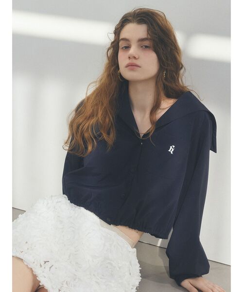 CALNAMUR（カルナムール）の「3D FLOWER MINI SK/3Dフラワーミニスカート（スカート・レディース・ホワイト/ブラック・FREE）」の4枚目の写真