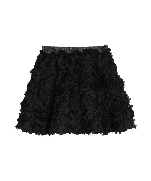 CALNAMUR（カルナムール）の「3D FLOWER MINI SK/3Dフラワーミニスカート（スカート・レディース・ホワイト/ブラック・FREE）」の2枚目の写真