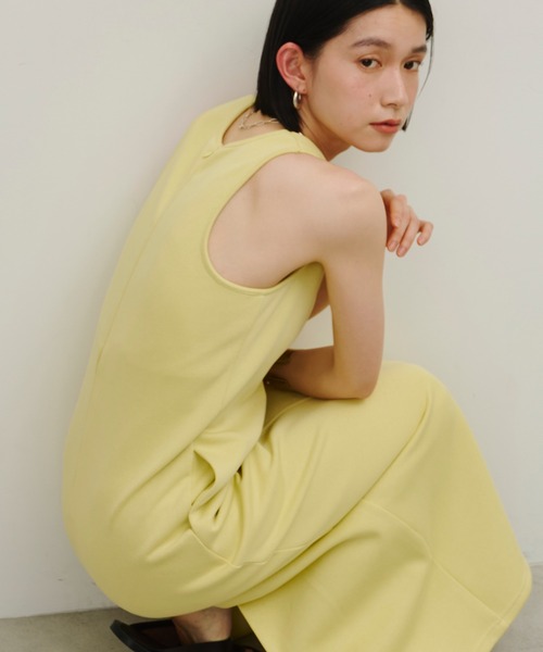 room153(ルームイチゴサン)の「【カップ付き】カップインタンクワンピース(ワンピース・レディース・ブラック/ベージュ/ブラウン/パープル/イエロー・1/0)」の12枚目の写真