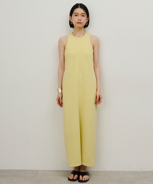 room153(ルームイチゴサン)の「【カップ付き】カップインタンクワンピース(ワンピース・レディース・ブラック/ベージュ/ブラウン/パープル/イエロー・1/0)」の6枚目の写真