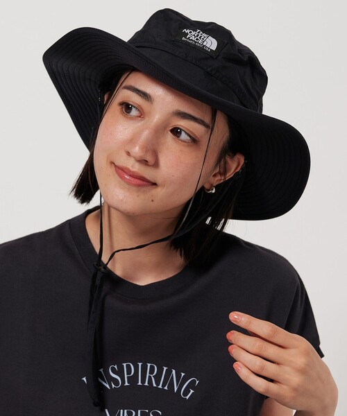 THE NORTH FACE（ザノースフェイス）の「＜THE NORTH FACE＞ホライズン ハット-UVケア-（ハット・レディース・ブラック/ベージュ/オリーブ・M）」の4枚目の写真