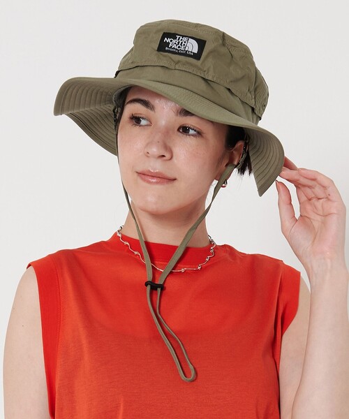THE NORTH FACE（ザノースフェイス）の「＜THE NORTH FACE＞ホライズン ハット-UVケア-（ハット・レディース・ブラック/ベージュ/オリーブ・M）」の8枚目の写真
